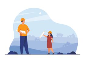 人物插图扁平办公矢量