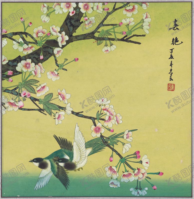 编号：36931409271459453846【酷图网】源文件下载-中式古典花鸟工笔画