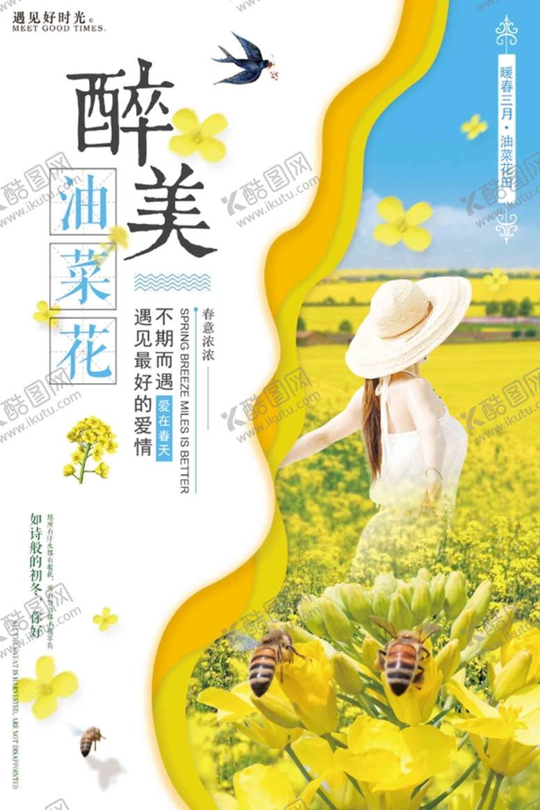 编号：92701509150132308195【酷图网】源文件下载-油菜花海报