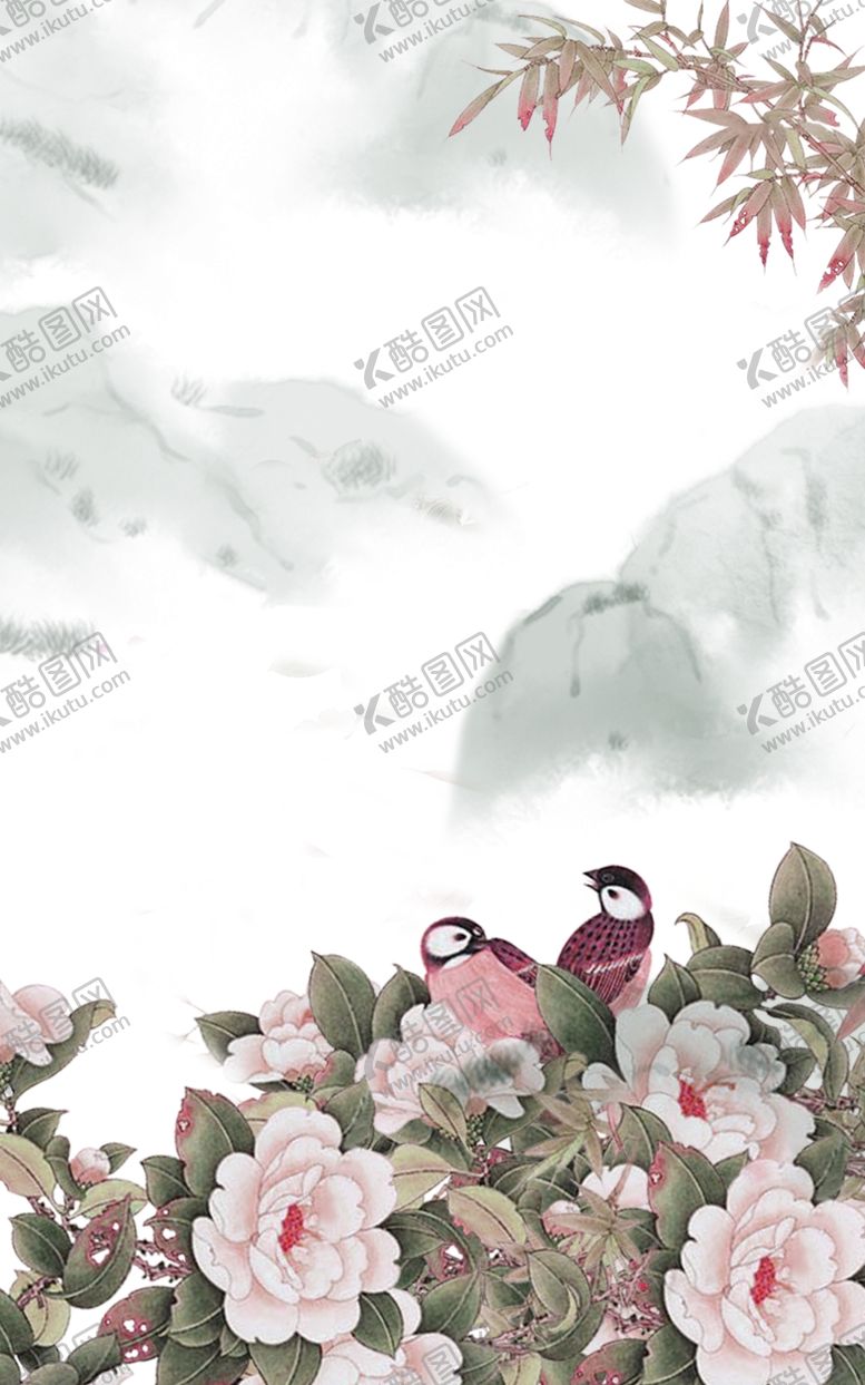编号：72257704272041566492【酷图网】源文件下载-花鸟风景竖版装饰画