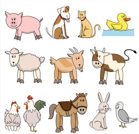 可爱秋日动物插画集合