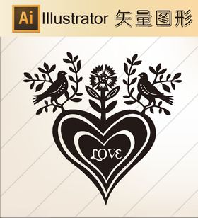 花草剪纸花草壁纸简洁手绘