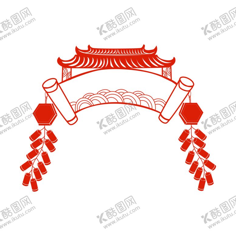 编号：64821212131550246632【酷图网】源文件下载-边框新年喜庆剪纸PNG免扣素材
