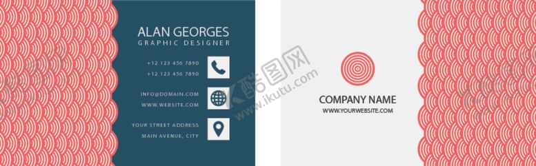 编号：32551607130148368776【酷图网】源文件下载-名片红色日本模式