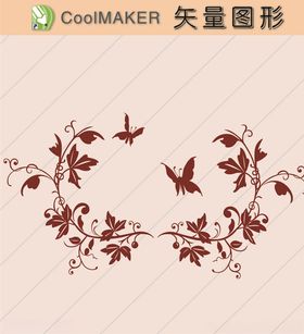 花草剪纸花草壁纸简洁手绘