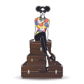 时尚服饰人物模特插画