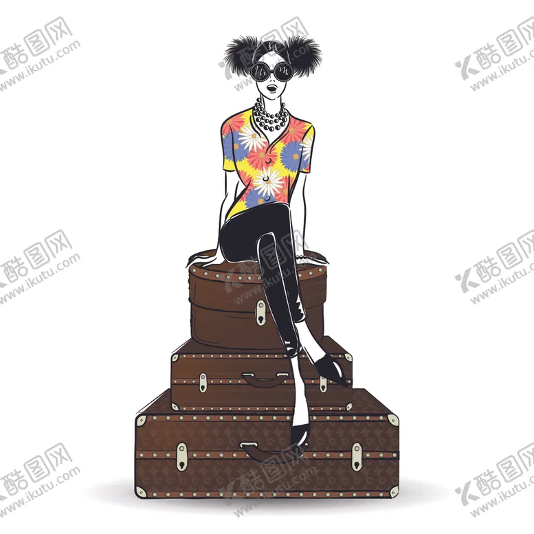 编号：36994905120100365699【酷图网】源文件下载-时尚服饰人物模特插画