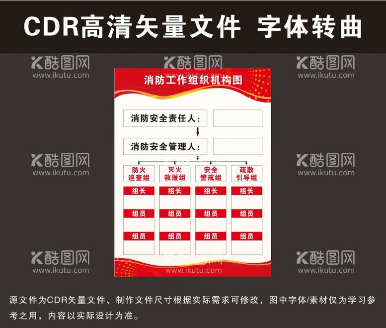 编号：16947510250926008796【酷图网】源文件下载-消防组织机构图