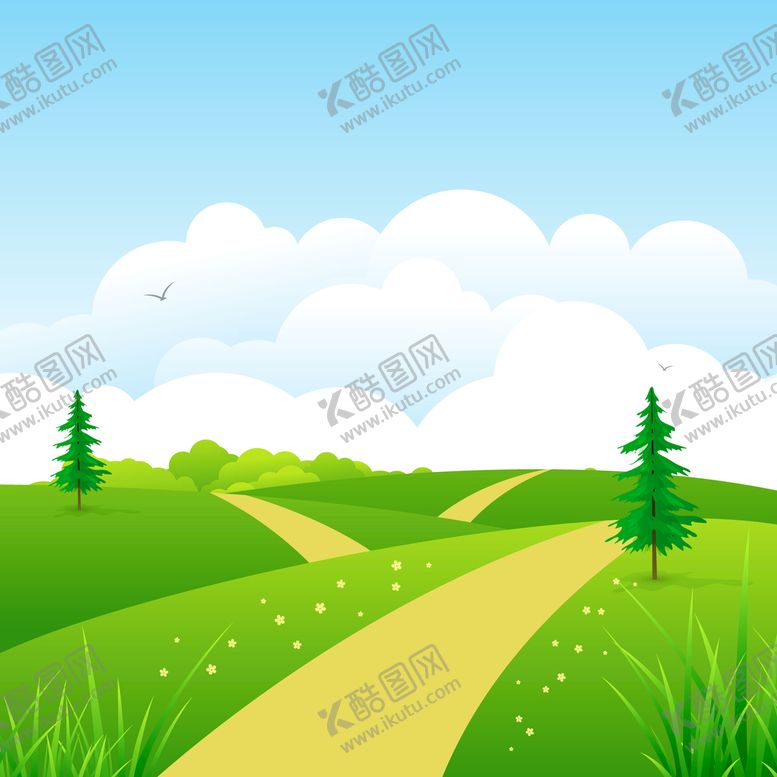 编号：27038710281231392585【酷图网】源文件下载-卡通风景