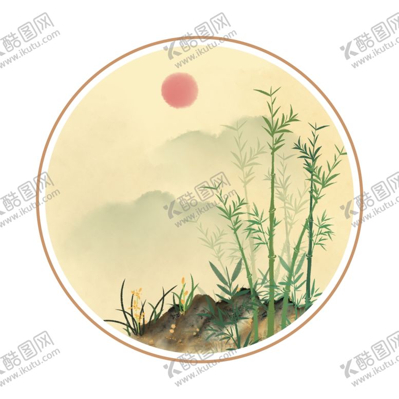 编号：68537207140654379705【酷图网】源文件下载-水墨诗画装饰画中国风水墨