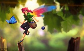 彩色动漫人物插画背景