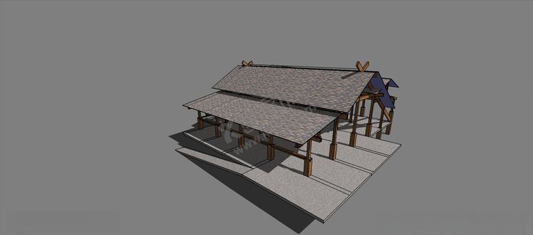 编号：26443709290630138560【酷图网】源文件下载-SU江景木屋