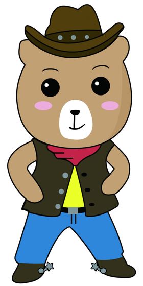 牛仔卡通熊