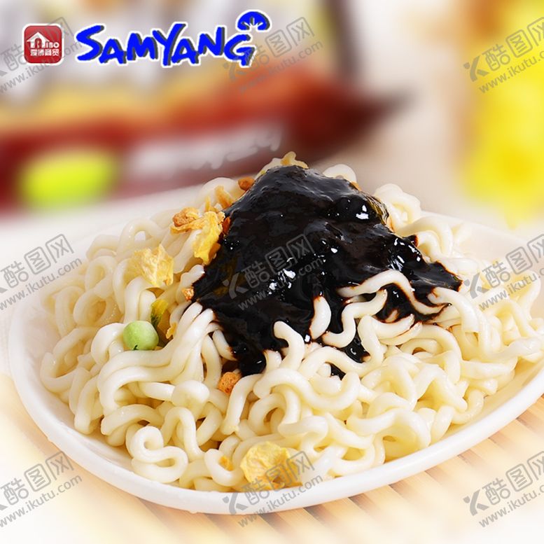 编号：15913209151250081597【酷图网】源文件下载-韩国三养橄榄油炸酱面方便面