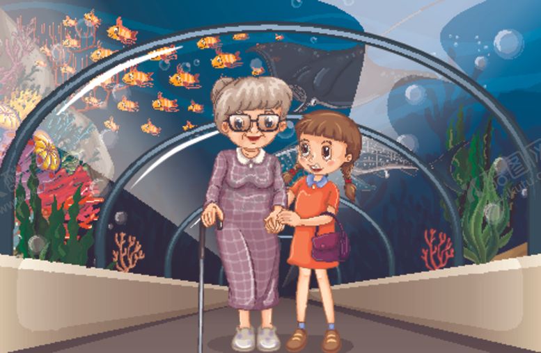 编号：34044309202219246151【酷图网】源文件下载-卡通水族馆