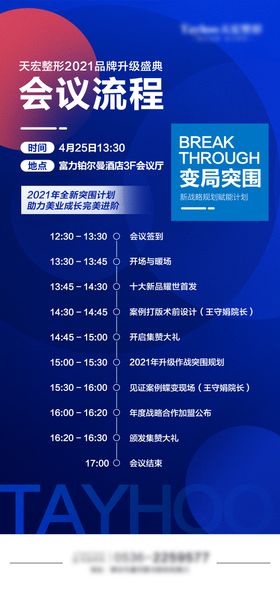 医美招商会议流程海报