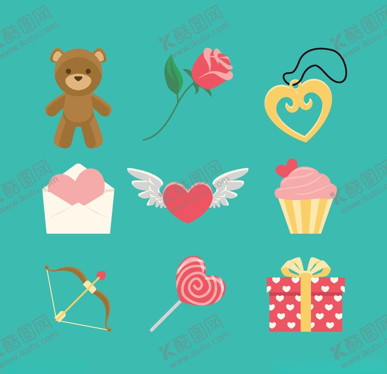 编号：89493010010548584220【酷图网】源文件下载-浪漫情人节元素