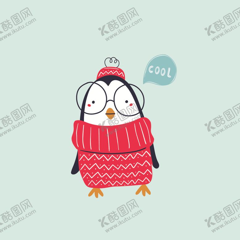 编号：77888307012123265555【酷图网】源文件下载-眼镜企鹅