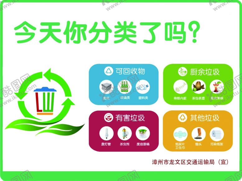 编号：74320110191058221269【酷图网】源文件下载-今天你分类了吗