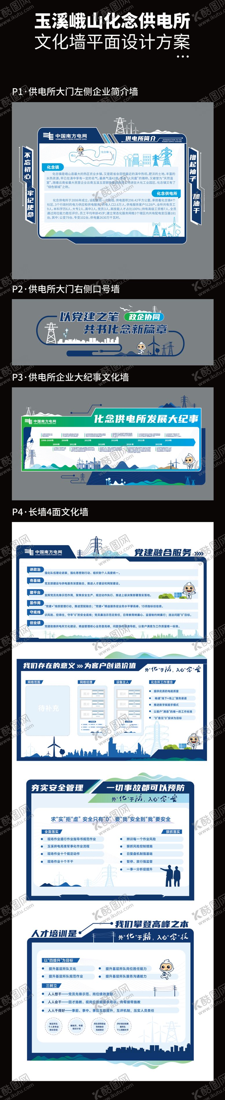 编号：10477210291641025208【酷图网】源文件下载-供电所文化墙背景板