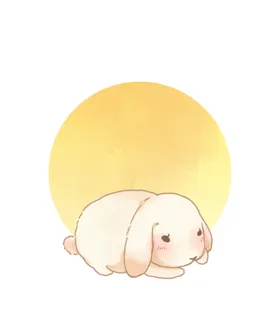 中秋插画可爱卡通兔子月饼免扣海报图案png