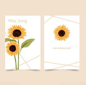 清新风格贺卡设计模板