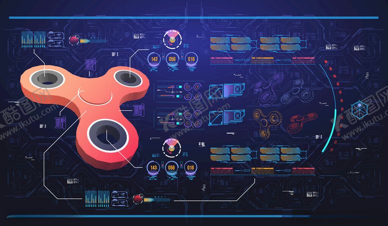 编号：98537809141353098399【酷图网】源文件下载-矢量信息图表元素科技用户界面
