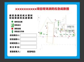 项目现场消防应急疏散图