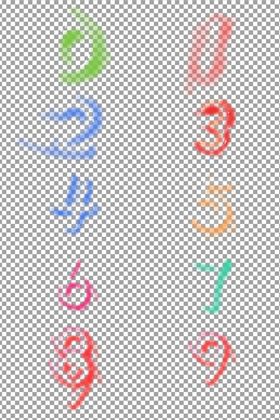 卡通数字