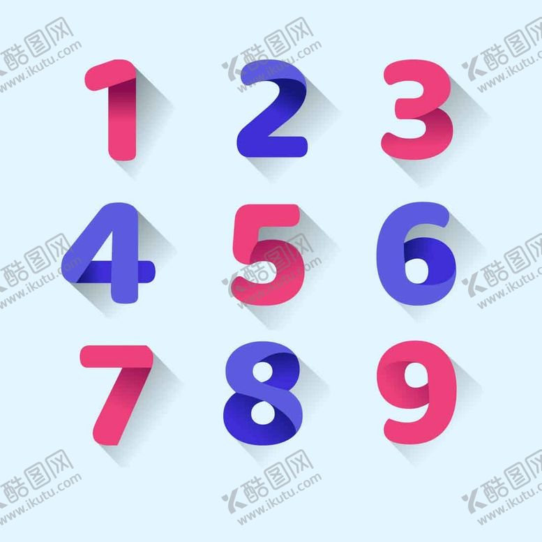 编号：07369409140714270835【酷图网】源文件下载-卡通数字手绘字母字母插画