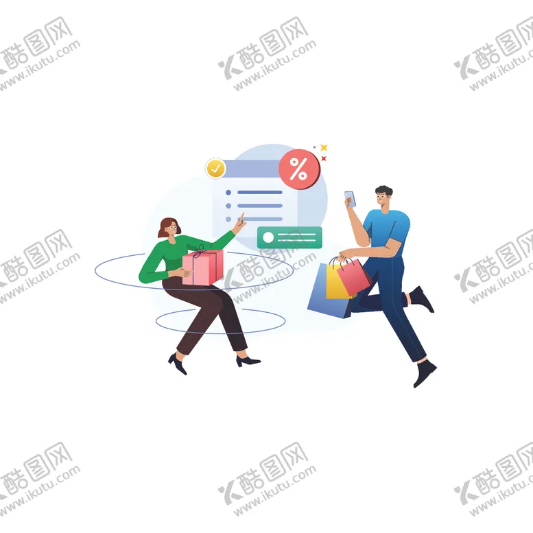 编号：66327304231208391321【酷图网】源文件下载-手绘电子购物
