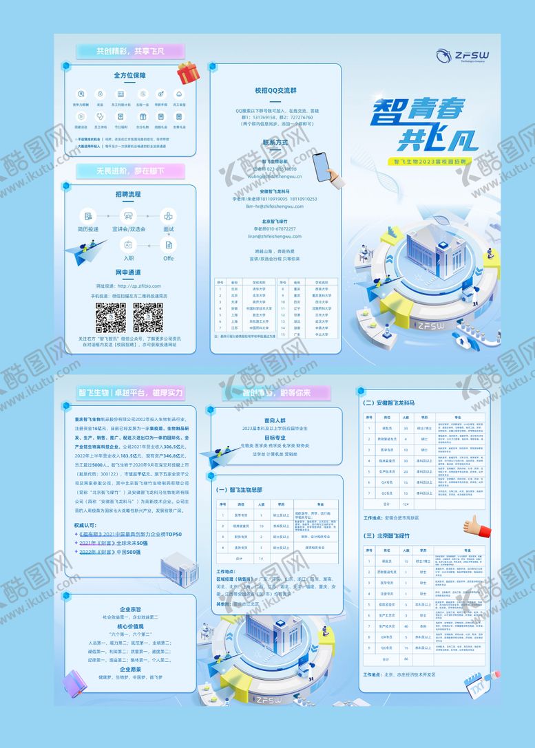 编号：37694401102136139957【酷图网】源文件下载-校招三折页