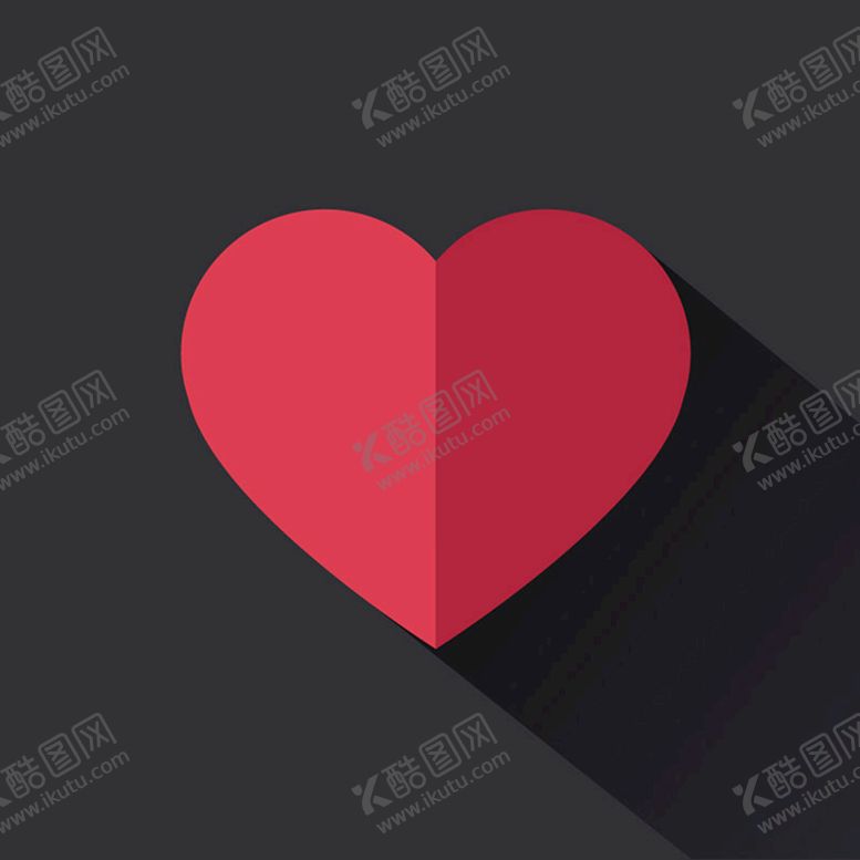 编号：73106509290910480618【酷图网】源文件下载-扁平风格心形