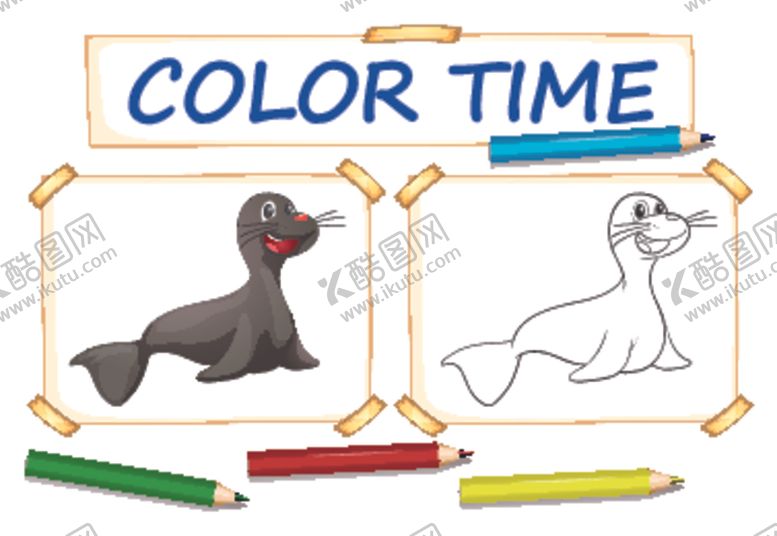 编号：24504409162115278784【酷图网】源文件下载-卡通着色卡片