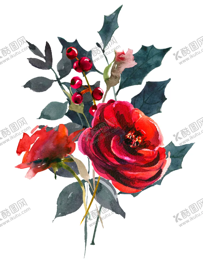 编号：44549901290210189861【酷图网】源文件下载-水彩花