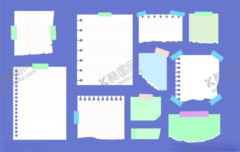 编号：81416604081856166731【酷图网】源文件下载-卡通便签与笔记本