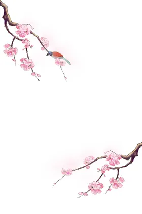 梅花桃花PNG兰竹菊草传统文化