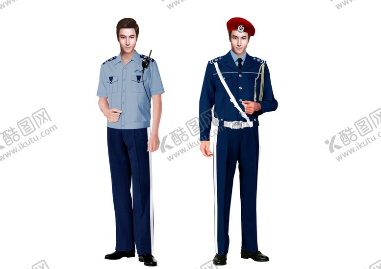 编号：42402701292359166495【酷图网】源文件下载-职业装服装效果图安保夏春秋