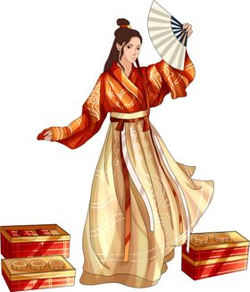 人物女性插画卡通海报素材