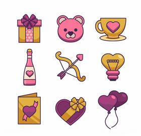 浪漫情人节元素
