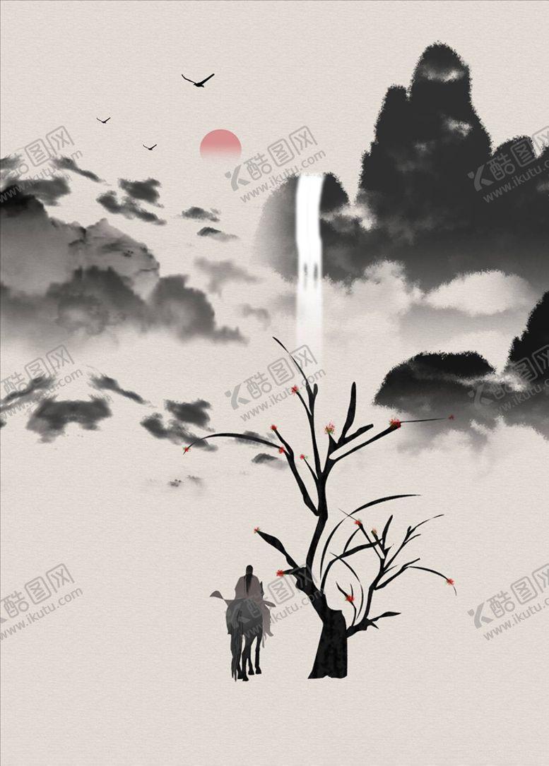 编号：32848905090323493130【酷图网】源文件下载-水墨装饰画
