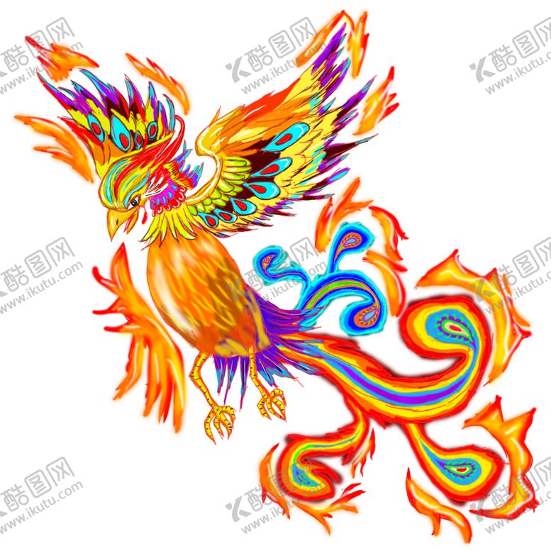 编号：79098505041635358404【酷图网】源文件下载-国潮凤凰插画