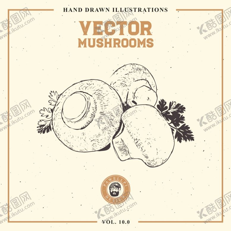 编号：28240410301008213600【酷图网】源文件下载-素描菌菇