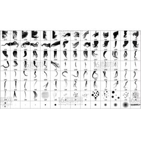 110款逼真女性头发效果PS笔