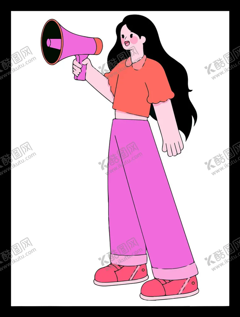 编号：38382101302102567218【酷图网】源文件下载-手绘卡通女孩