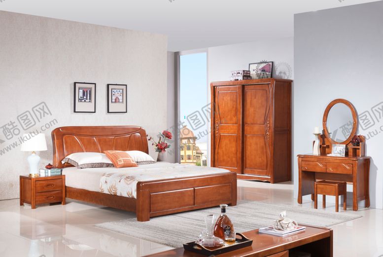 编号：64464509190554557099【酷图网】源文件下载-实木床
