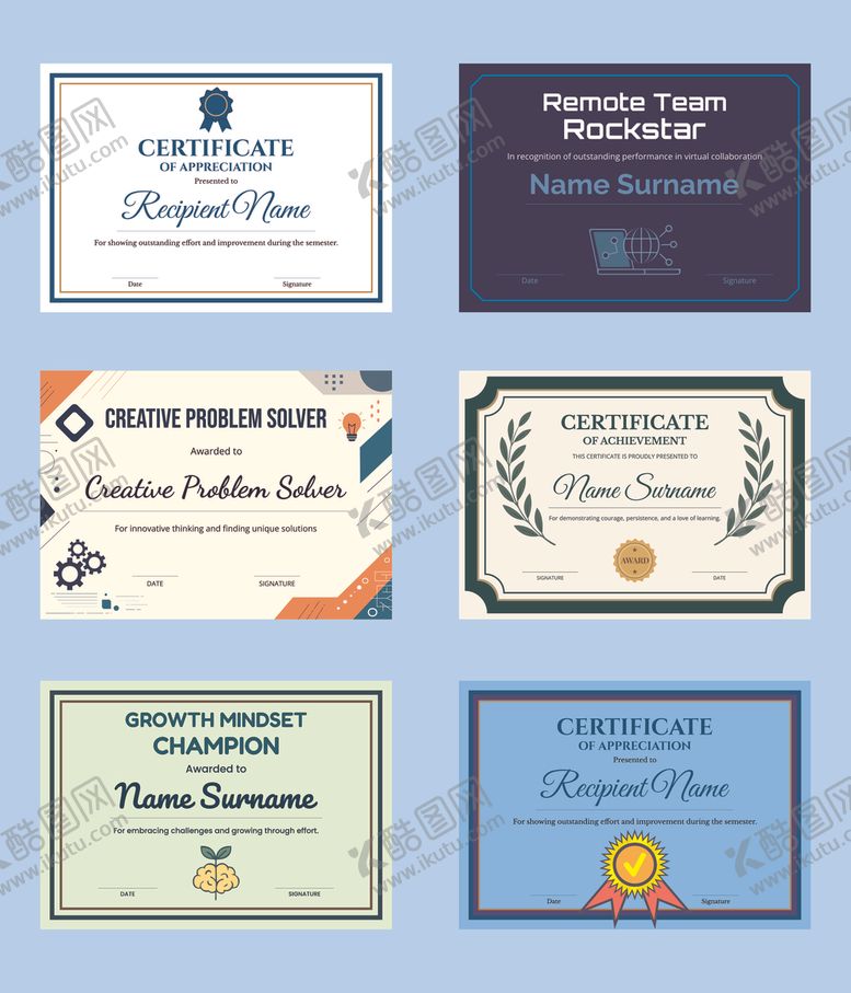 编号：80114209152138586143【酷图网】源文件下载-证书模板