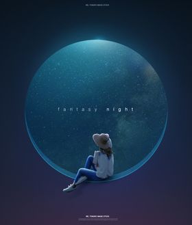 创意夜空海报