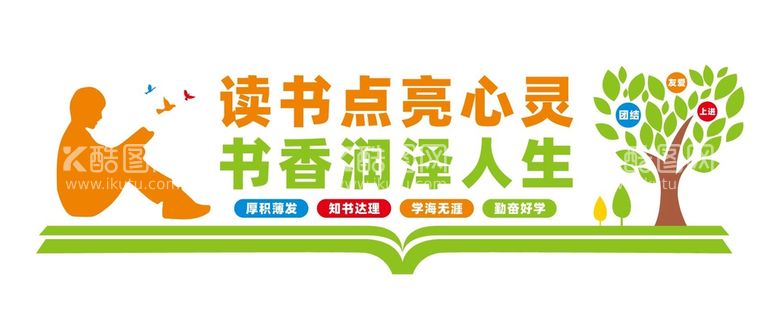 编号：60421909171134512983【酷图网】源文件下载-图书馆文化墙