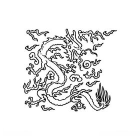 龙矢量龙黑白龙花边龙